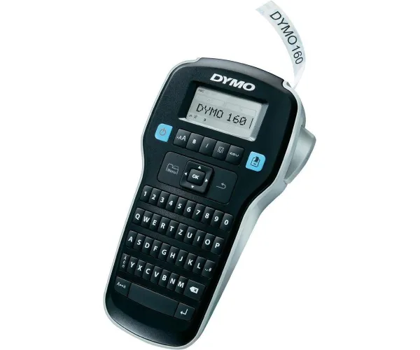 DYMO Label Maker LabelManager 160 Portable Label Maker, Easy-to-Use, One-Touch Smart Keys, QWERTY Keyboard, Large Display, for Home & Office Organization, Black Machine Only