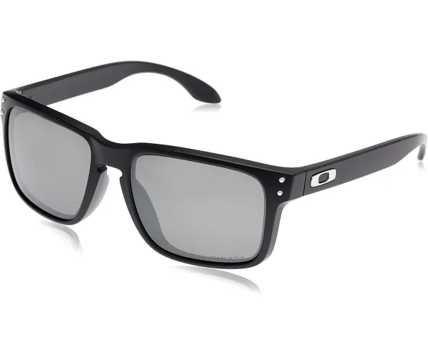 Oakley Men's Oo9244 Holbrook Low Bridge Fit Rectangular Sunglasses Matte Black Teal Ombre/Prizm Black Polarized 56 Millimeters