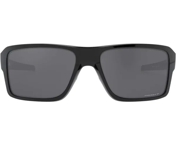 Oakley Men's OO9380 Double Edge Rectangular Sunglasses Polished Black/Prizm Black Polarized 66 Millimeters