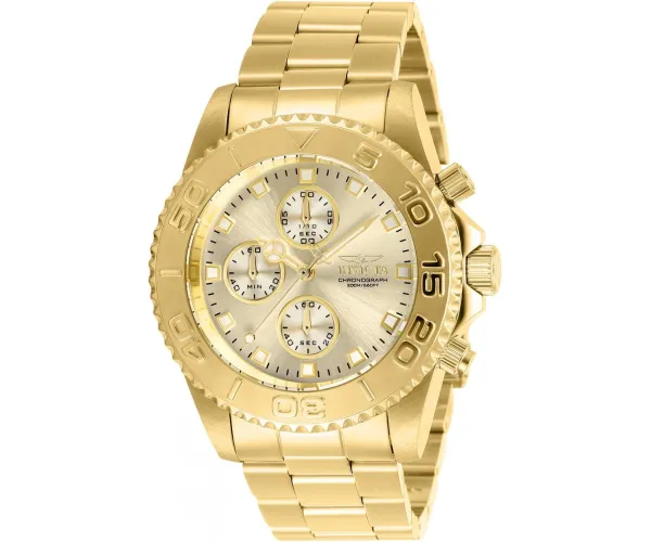 Invicta Men's Connection Quartz Watch with Stainless Steel Strap, Gold, 22 (Model: 28683)