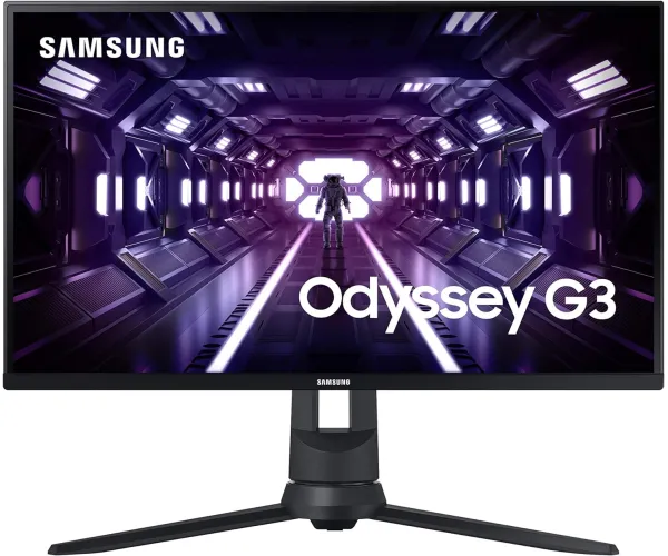SAMSUNG Odyssey G3 Series 24-Inch FHD 1080p Gaming Monitor, 144Hz, 1ms, 3-Sided Border-Less, VESA Compatible, Height Adjustable Stand, FreeSync Premium (LF24G35TFBNXZA) 24-inch 144Hz, HDMI 1.4 Flat