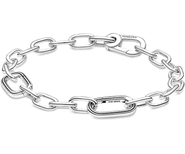 PANDORA Jewelry Me Link Chain Charm Bracelet for Women - Sterling Silver - 5.9'' - 2 Connectors