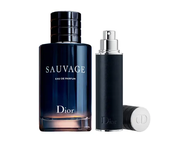 Christian Dior Sauvage For Men 2 Piece Set (3.4 Oz Eau De Parfum Spray / 0.34 Oz Eau De Parfum Spray /10 Ml Mini) Vanilla 1.87 Ounce (Pack of 2)