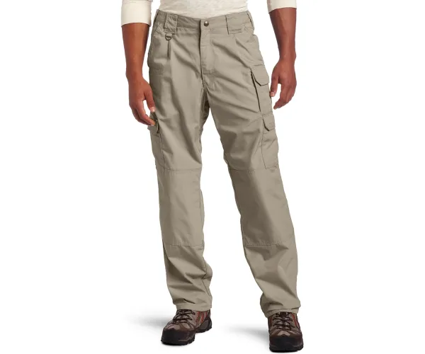 5.11 Tactical Men's Taclite Pro Lightweight Performance Pants, Cargo Pockets, Action Waistband, Style 74273 Stone 36W x 34L