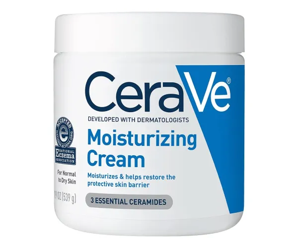 CeraVe Moisturizing Cream | Body and Face Moisturizer for Dry Skin | Body Cream with Hyaluronic Acid and Ceramides | Daily Moisturizer | Oil-Free | Fragrance Free | Non-Comedogenic | 19 Ounce 1.19 Pound (Pack of 1)