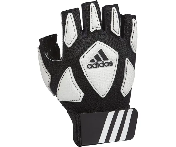 adidas Scorch Destroy 2 Lineman Adult Gloves, Half Finger Large Black/White