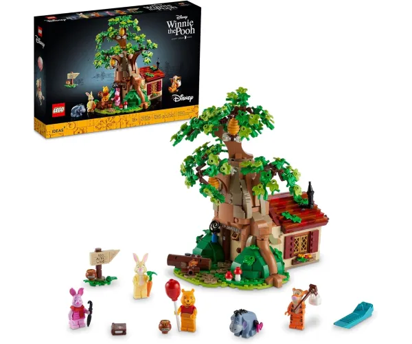 LEGO Ideas Disney Winnie The Pooh 21326 Building Set - Home Décor Collectible Gift with Piglet Minifigure and Eeyore Figure, Pooh Bear House Opens for Easy Access, Classic Display Model for Adults