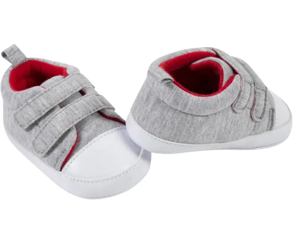 Gerber Unisex-Baby Sneakers Crib Shoes Newborn Infant Toddler Neutral Boy Girl 0-3 Months Infant Grey Neutral