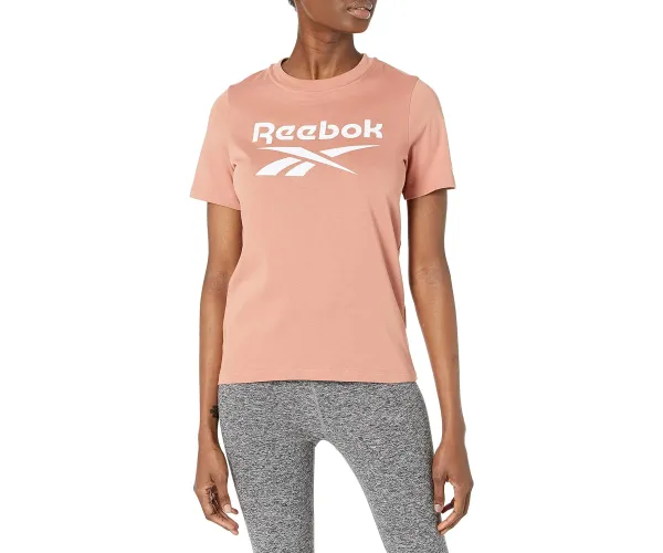 Reebok Women's Big Logo Tee Canyon Coral/White Logo Medium
