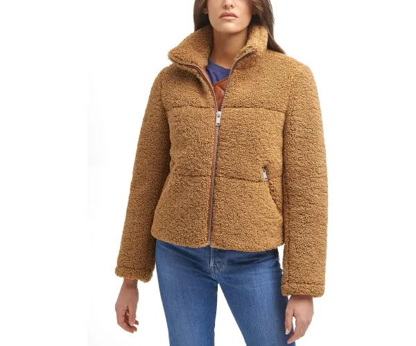 Levi's Women's Breanna Puffer Jacket (Standard and Plus Sizes) X-Small Chestnut Sherpa