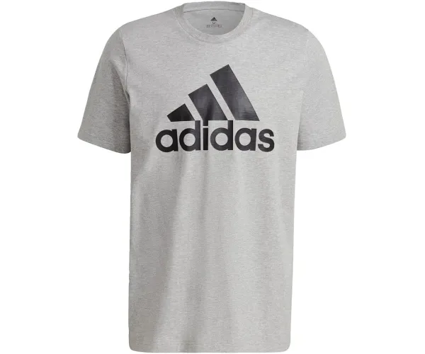 adidas Men's Basic Badge of Sport T-Shirt XX-Large Tall Medium Grey Heather/Black
