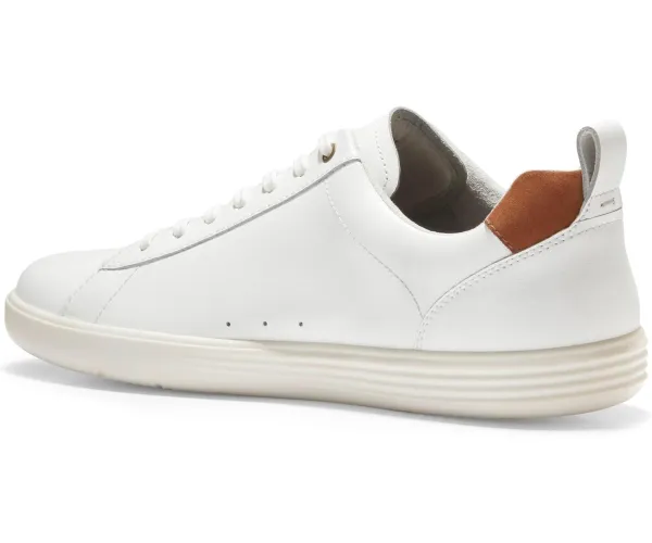 Cole Haan Men's Grand+ Crosscourt Sneaker 10 White Leather/Tan Suede