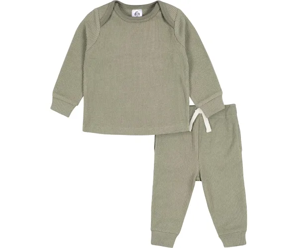 Gerber Baby-Boys Toddler 2-Piece Long Sleeve Tee & Pull-On Jogger Set 0-3 Months Green