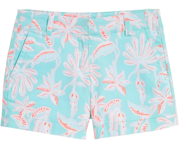vineyard vines Girls Printed Everyday Shorts 3T Cay Floral - Island