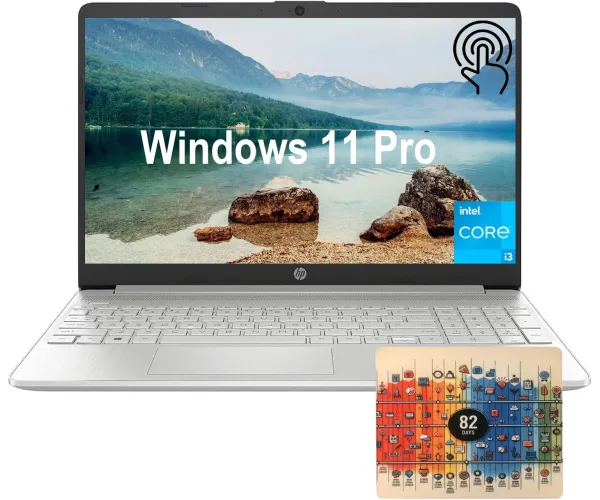 HP Newest 15.6-inch Touchscreen Laptop for Business and Student, i3-1215U (6-cores, Beat i5 1135G7), 16GB RAM, 512GB SSD, Windows 11 Pro, Silver 16GB RAM | 512GB SSD